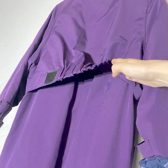 Vintage Long Purple Coat W Quilted Lining L Cottagecore Grannycore Grandmacore - Picture 13 of 14